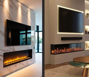 The difference between cheap and luxury electric fires - are higher priced fires worth it? Showing side by side view of both
