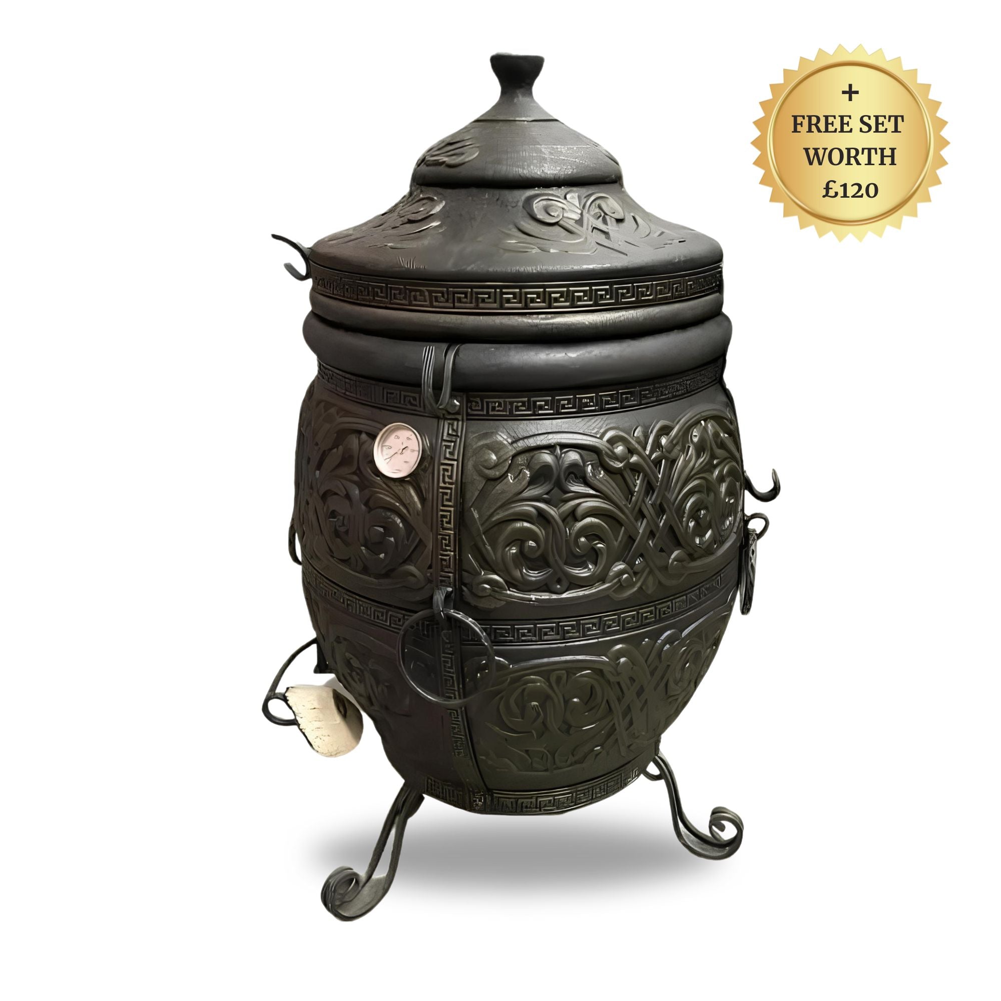 Atlanta Black XL Tandoor Oven – 130 Litre Artisan Outdoor Oven & Grill