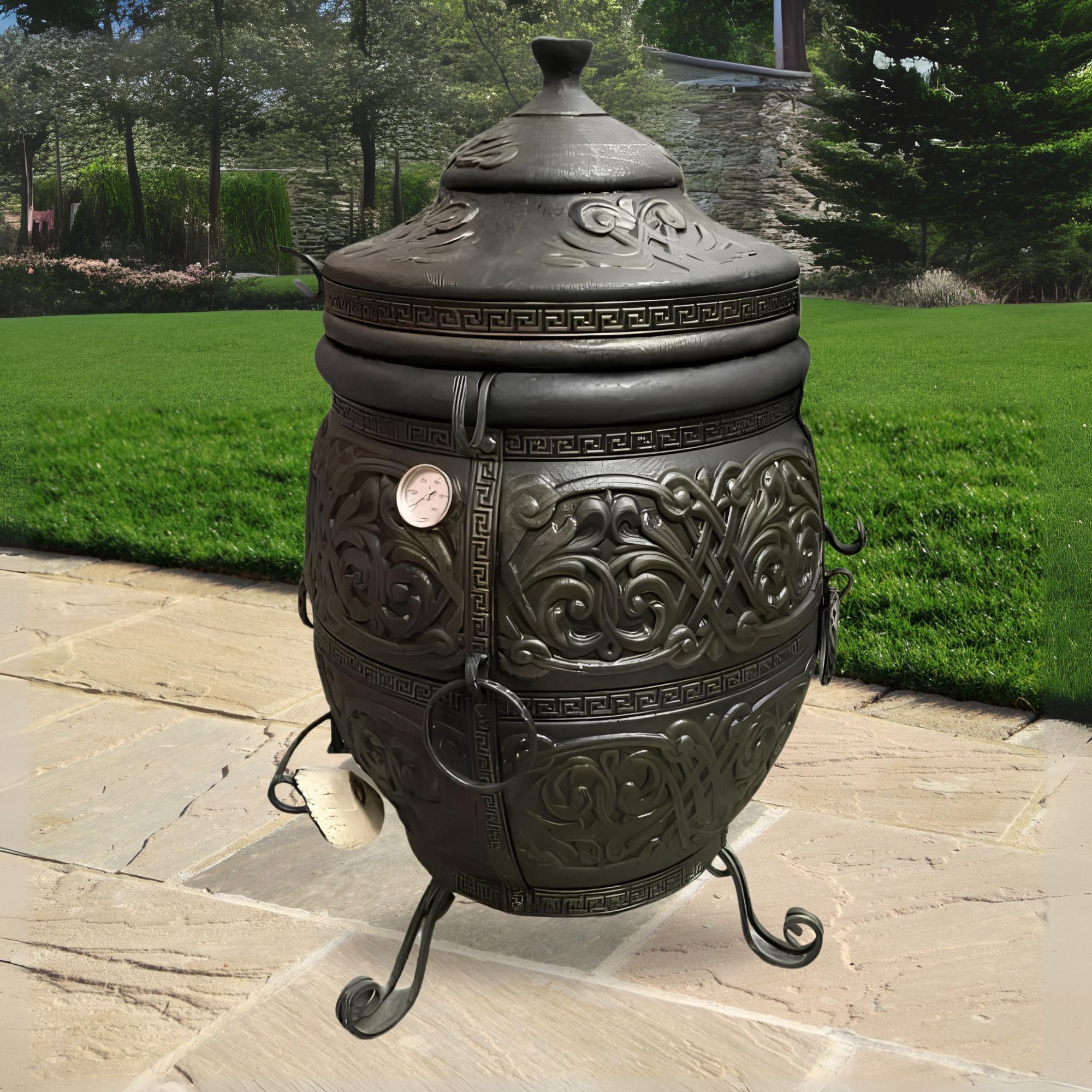 Atlanta Black XL Tandoor Oven – 130 Litre Artisan Outdoor Oven & Grill