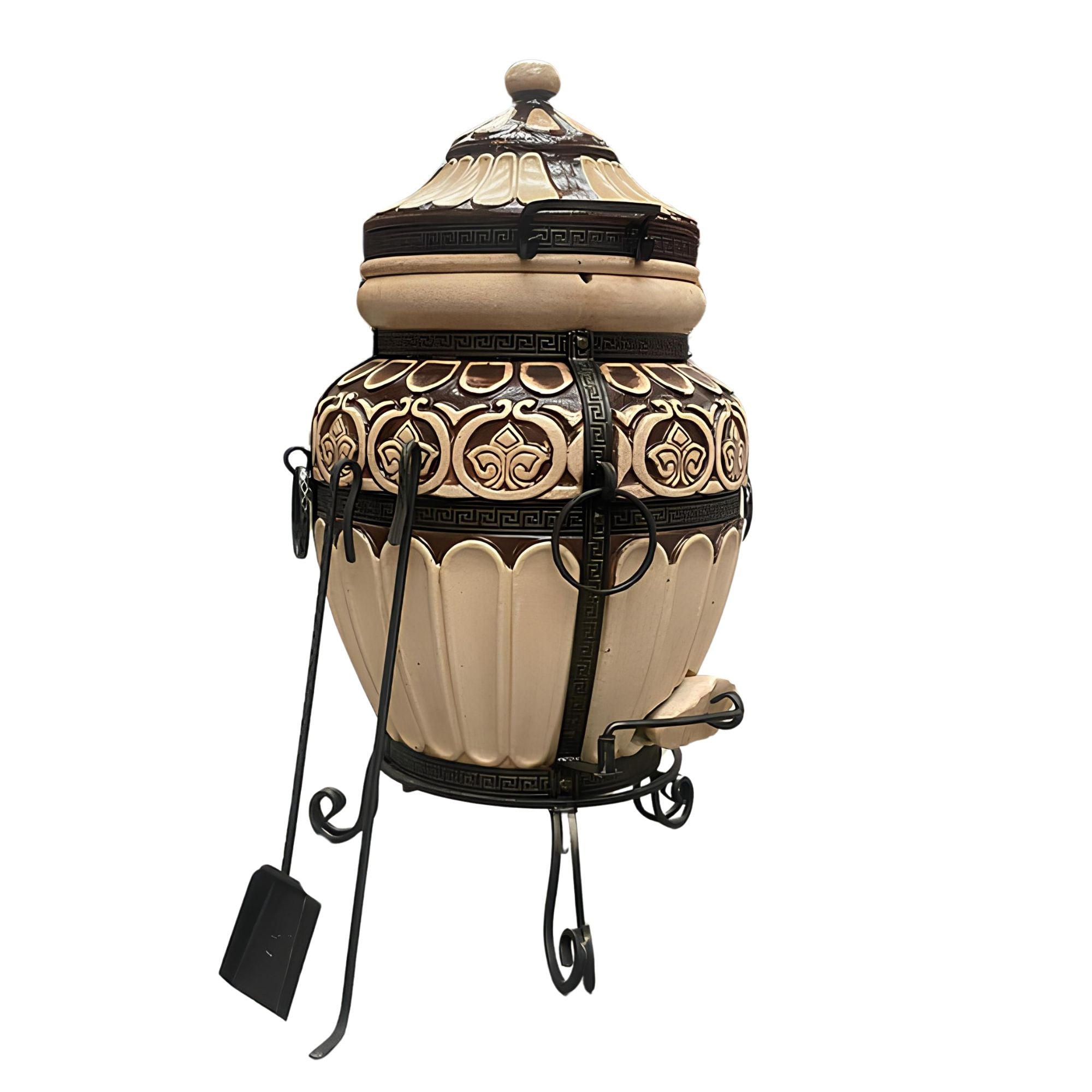 Greece 100 litre large outdoor clay tandoori oven and grill