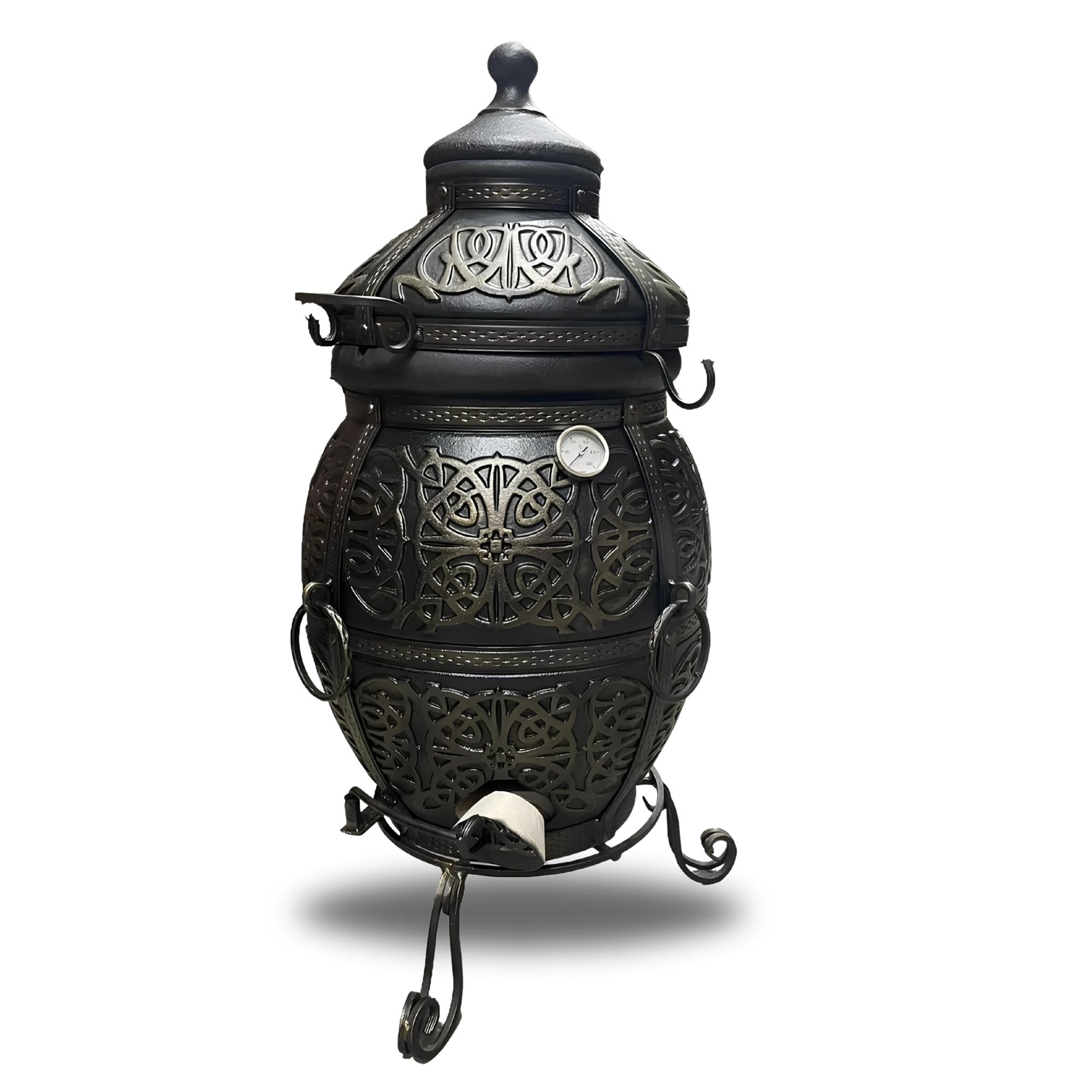 Milan extra large outdoor tandoor oven and grill in black