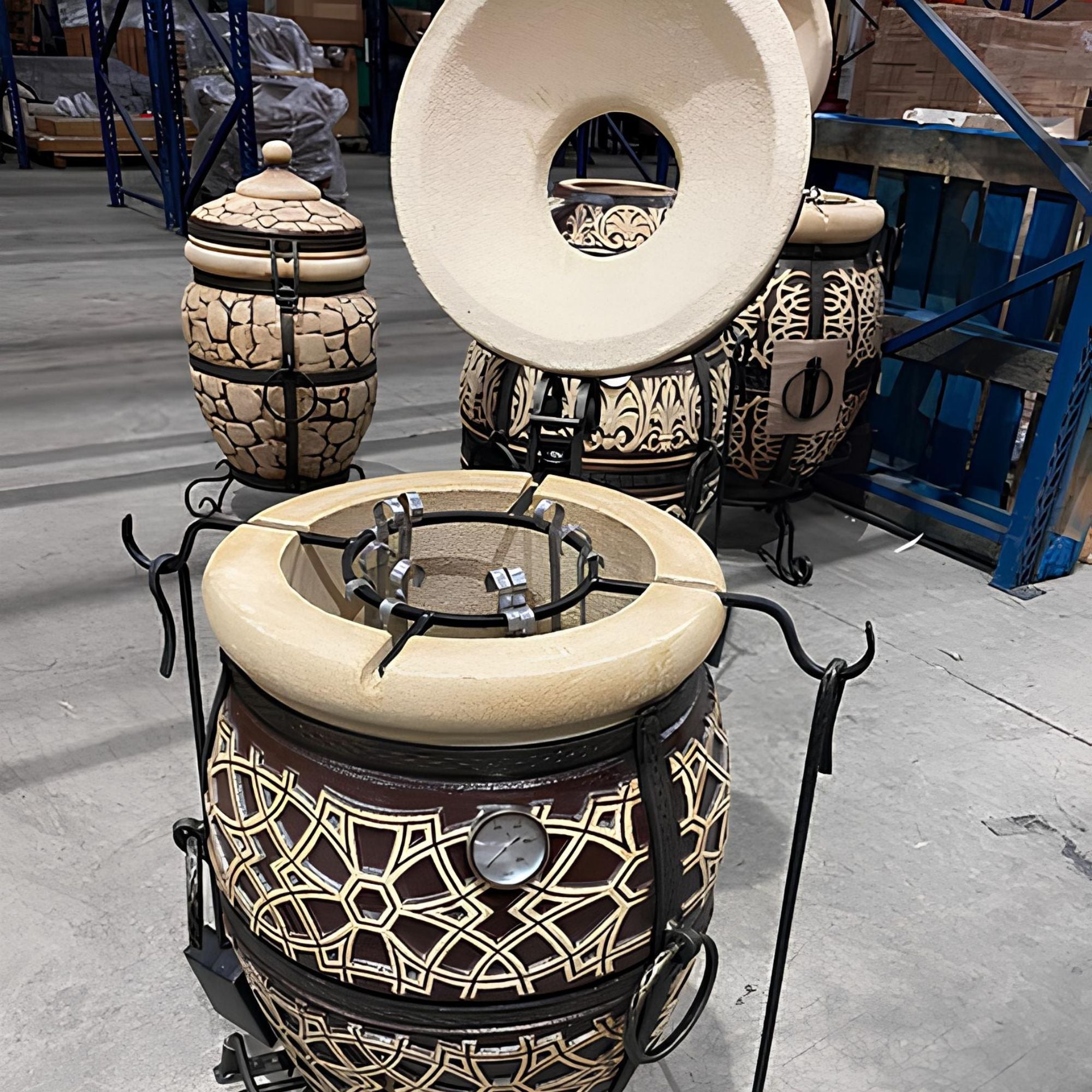 Turin 68 litre clay tandoor oven for outdoor and home use.