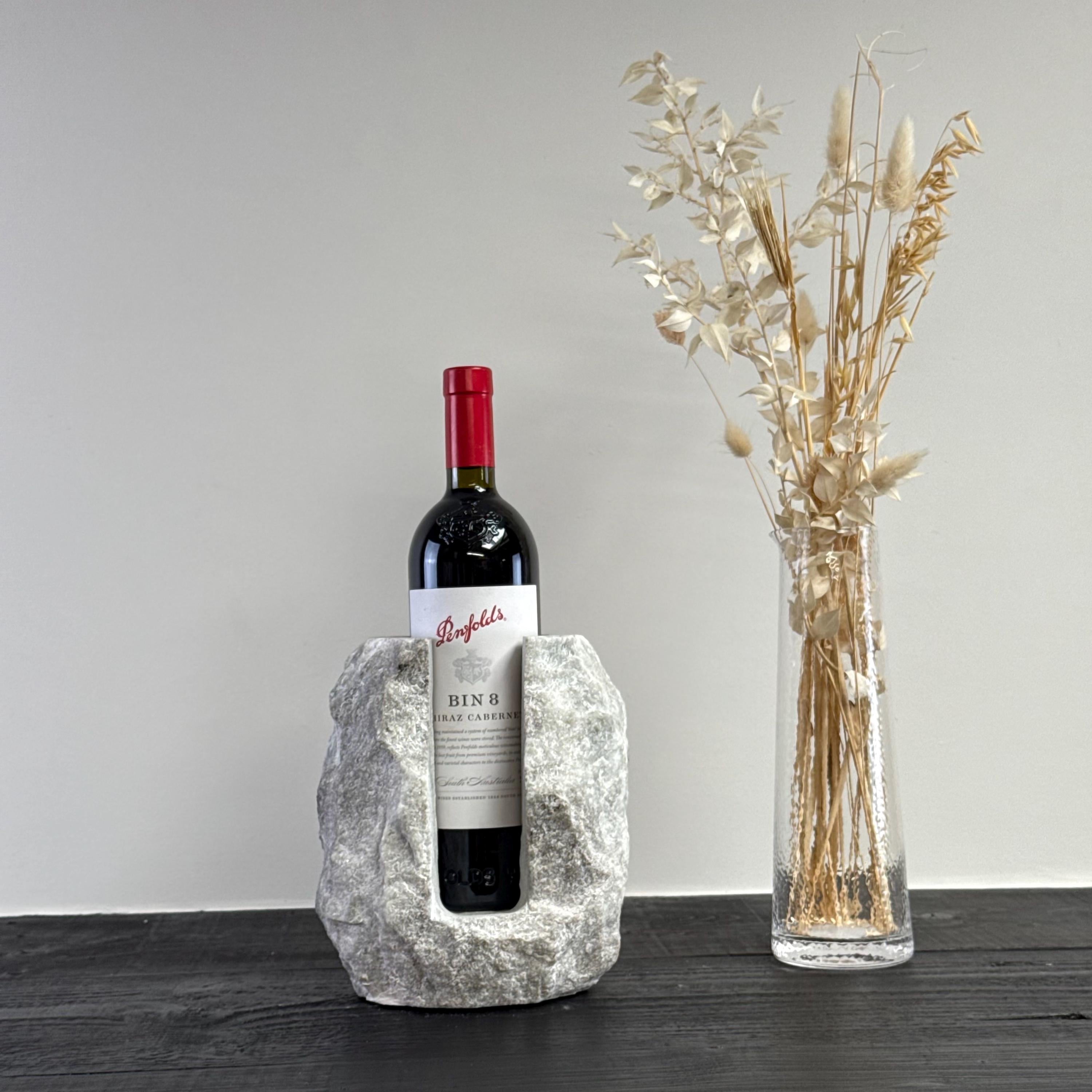 Unique Marble Stone Solid Handcrafted Wine Bottle Holder